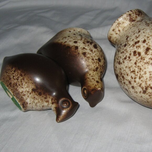 Howard Pierce California MCM Quail Family 3 Piece Set Mama & 2 Chicks- Vintage - Picture 6 of 7